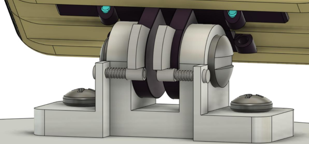 Spring-catch deployed and mounted under the payload